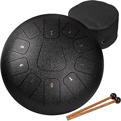 Produktbild von Famanu Stahlzungen-Trommel - Handpan Drum 30 cm - Schwarz