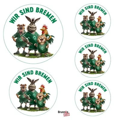 Produktbild von SV Werder Bremen Aufkleber-Set Wir sind Bremen