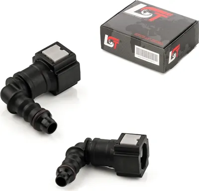 Produktbild von 2x Schnellverschluss Kraftstoffleitung Kupplung L-Stück 6,3x6mm für JEEP FORD