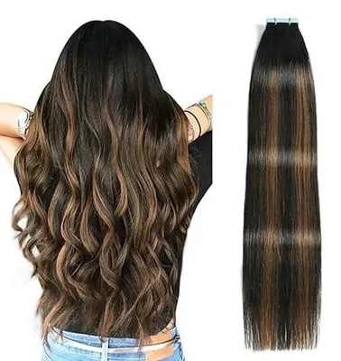 Image de Extensions à clips - Cheveux naturels, 50 cm
