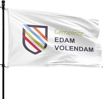 Imagen del producto de Bandera del municipio de Edam-Volendam, de poliéster, 90 x 150 cm, para asta de bandera