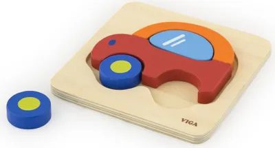 Image de La première voiture puzzle en bois de Viga Baby