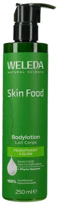 Produktbild von Weleda 5620DC, Lotion (Stoff), Unisex, Feuchtigkeitsspendend, Entspannung, Beruhigend, trockene Haut, 250 ml, Ringelblume, Kamille, Glyzerin, Sheabutter, Sonnenblumenöl, Rosmarin, Marigold, Pansy