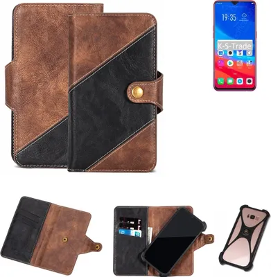 Produktbild von K-S-Trade Handy Hülle Schutz Hülle Schutzhülle Bookstyle Case kompatibel mit Oppo F9 Handy Cover Hülle Schutztasche 1x