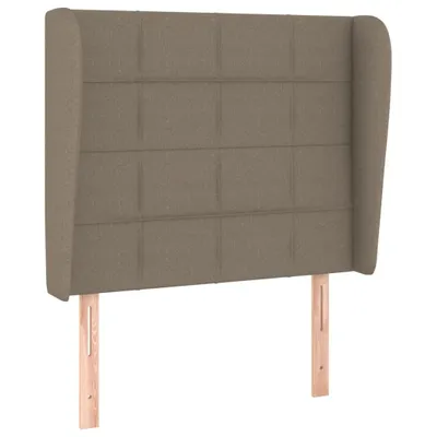 Produktbild von vidaXL Kopfteil mit Ohren Taupe 103x23x118/128 cm Stoff