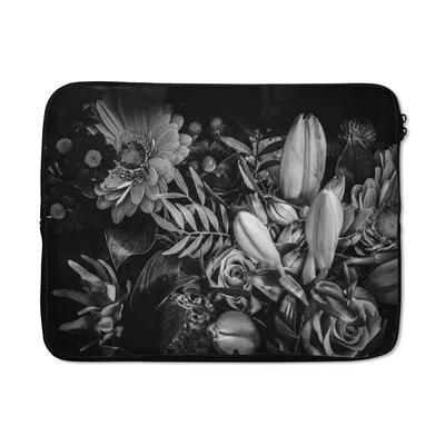 Produktbild von MuchoWow® Laptop Hülle 17 Zoll Laptoptasche Blumenstrauß - Stilleben - Blumen - Pflanzen - Rot - Zipper - Schutzabdeckung