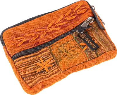 Produktbild von Ethno Patchwork Portemonnaie, Geldbeutel, Mäppchen - Orange, Uni - Erwachsene, Baumwolle, 11*16*1 cm, Portemonnaies