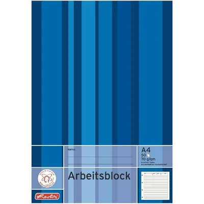 Zdjęcie produktu dla podkładka robocza herlitz x.book DIN A4, 50 kartek, w linie