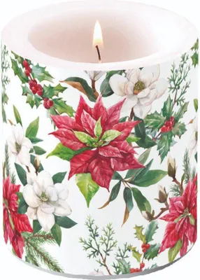 Productafbeelding van Ambiente kaars – Kerstbloemen