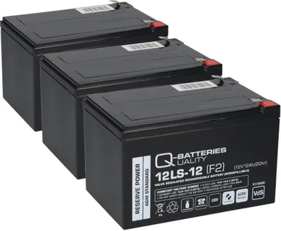 Produktbild von Kompatibler Akku E Roller E Scooter Quad E Bike 36V 3x 12V 12Ah AGM QB