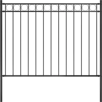 Immagine prodotto di Vidaxl Gartenzaun 1,7x1,2 m Stahlschwarz