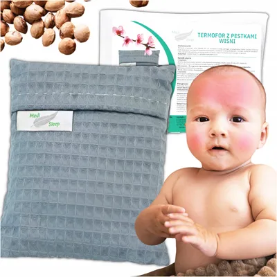 Zdjęcie produktu dla TERMOFOR Z PESTEK WIŚNI 13X16 CM DLA DZIECI NIEMOWLĄT NA BÓL KOLKI GORĄCZKĘ (Wyrób medyczny)