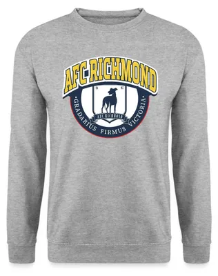 Produktbild von Spreadshirt Ted Lasso AFC Richmond Logo Uni Pullover, 3XL, Weißgrau meliert