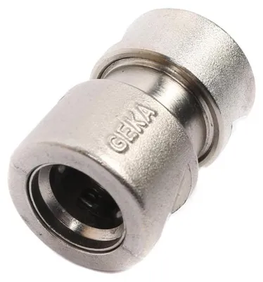 Produktbild von GEKA plus-Schlauchstück "Stecksystem" ; 1/2" - 13mm MS Ni mit Spannmutter