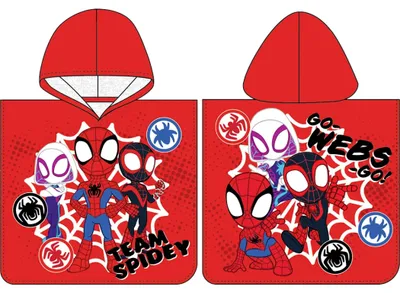 Obrázek produktu pro Spiderman pončo 50x115cm - Plážová osuška Team Spidey