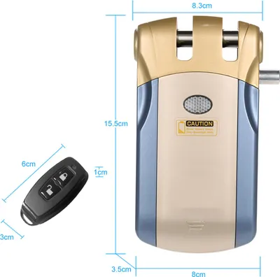 Image de WF-018 Serrure sans fil à télécommande Sécurité Invisible Serrure intelligente sans clé pour porte d'entrée Métal Zinc Alloy avec 4 télécommandes Smart Home Villa Office Access Control Security System