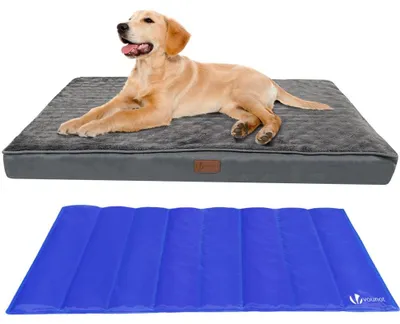 Productafbeelding van VOUNOT® Orthopedisch hondenbed met koelmat, hondenmand voor grote honden, 115x81 cm
