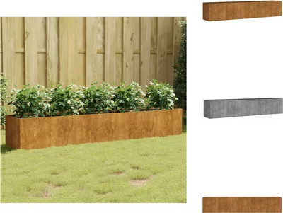 Obrázok produktu pre vidaXL Zvýšený záhon 200x40x40 cm Corten oceľ - Kvetináče a sadenice