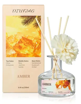 Image de Omgoods - Diffuseur de parfums avec bâtonnets et fleurs séchées, 250 ml
