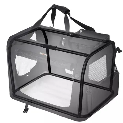 Immagine prodotto di In And OutdoorMatch Cestino da viaggio Ilkay - Cani e gatti - Box da viaggio - Auto - Box per cani - 40x60x40cm