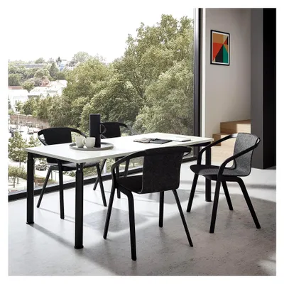 Produktbild von Schreibtischgestell 160 x 80 cm - Konferenztischgestell, höhenverstellbar in Weiß RAL 9016