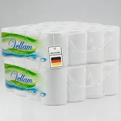 Produktbild von Premium Toilettenpapier 3-lagig, ultraweich, saugstark, hautfreundlich, reißfest & hypoallergen – 64 Rollen, Deutsches