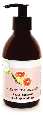 MYDŁO POTASOWE Z OLIWY Z OLIWEK GREJPFRUT - ROZMARYN 300 ml - KOSZYCZEK NATURY