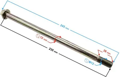 Produktbild von Vorderradachse für E-Max-Roller