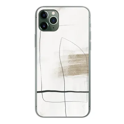 Produktbild von MuchoWow® Handyhülle Schutzhülle Hülle für iPhone 11 Pro Max Farbe - Minimalismus - Schwarz Silikon Softcase Handy Hülle - Schutz