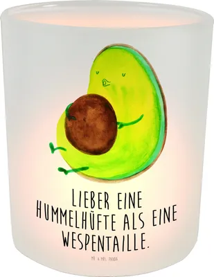 Produktbild von Mr. & Mrs. Panda Windlicht Glas Avocado Pfeifen - Transparent - Geschenk, Schwanger, Abnehmen, Ernährung, Kerzenglas, kerzenhalter, Teelichthalter, Outdoor