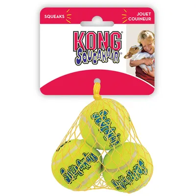 Produktbild von KONG AirDog Squeakair, Hund, Kugellager, Gelb, Abholen, 4 cm