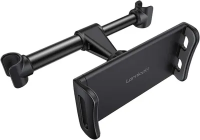 Produktbild von Lamicall Kopfstützenhalterung für Tablets und Smartphones - 4,4" bis 11" Schwarz