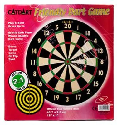 Image de Tactic Dartboard Set double face - Jeu de sport pour enfants et adultes