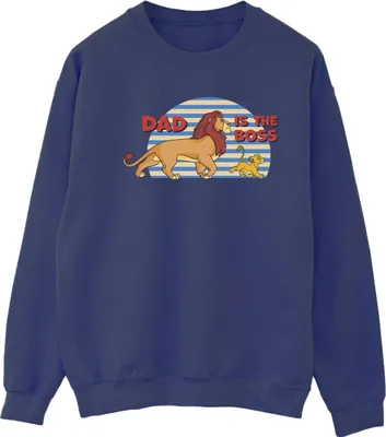 Produktbild von Disney - "The Lion King Dad Boss" Sweatshirt für Damen BI22404 (L) (Marineblau)