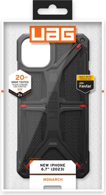 Produktbild von Urban Armor Gear 114309113940, Cover, Apple, iPhone 15 Plus, 17 cm (6.7"), Schwarz