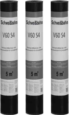 Produktbild von Isolbau Schweißbahn V60 S4 Glasvlieseinlage beschiefert GRAU 15m2 Dachpappe Bitumenbahn 3 Rollen