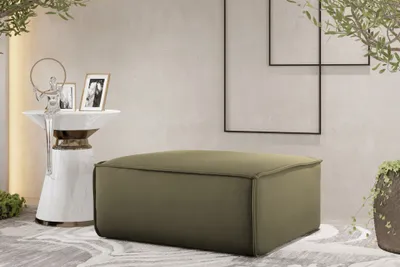 Productafbeelding van Design fauteuil, model CELES PREMIUM, 85x85 cm, bekleding: Opera Velvet, kleur: olijgroen
