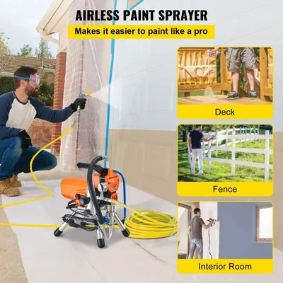 Obrázok produktu pre Airless striekacia pištoľ – Profesionálny striekací stroj – 2200 W – 3000 PSI – 9 metrov hadica
