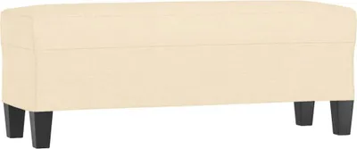 Zdjęcie produktu dla vidaXL Ławka kremowa 100x35x41 cm tkanina