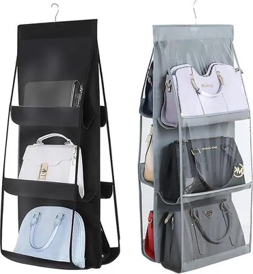 Produktbild von Famanu Handtaschen-Organizer mit 6 Fächern - Transparent