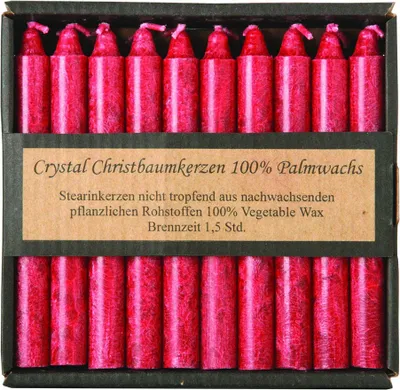Image de Bougie de Noël Crystal - rouge 20pcs