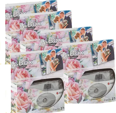 Produktbild von 5 x Photo PORST Einwegkamera,Hochzeitskamera,Partykamera Edition Wedding