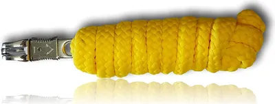 Produktbild von Führstrick mit Panikhaken für Pferd - Anbindestrick in verschiedenen stylischen Designs, Länge 2m, Farbe gelb