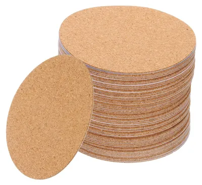 Korkuntersetzer 60 Stück, 9 cm, saugfähig, rund, für Gläser & Tassen