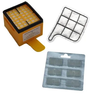 Filterset: 1 HEPA-Filter, 1 Motorschutzfilter, 6 Duftpatronen