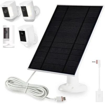 Image de Panneau solaire de 6W pour caméra de surveillance Ring, avec un câble de 3 mètres