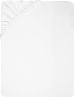 Produktbild von Spannbettuch für Matratzentopper, 100% Baumwolle, 90x200x10 cm, weiß