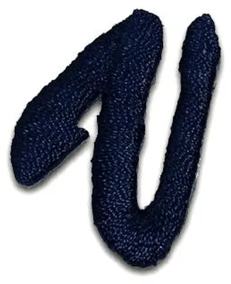 Produktbild von Buchstabe V 3.4x2.3cm: Alphabet Buchstaben Einzeln Auswählbar - Aufnäher, Bügelbild, Aufbügler, Applikationen, Patches, Flicken, Zum Aufbügeln