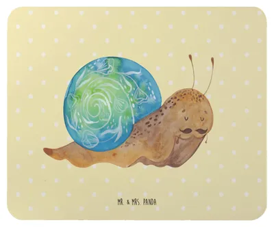 Produktbild von Mr. & Mrs. Panda Mauspad Schnecke Sir - Gelb Pastell - Geschenk, Lustige Sprüche, Mousepad, pc, mousematte, Weisheit, mausunterlage, Schnecken, Motivation, Mouse Pad