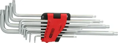 Produktbild von KS Tools 151.4860, Flügel-Torx-Schlüssel, Metallisch, Stahl, Chrom, 433 g, 10 Stück(e)